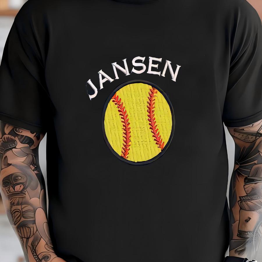 Personalized Softball Towel With Grommet And Hook Add Name Custom  T-shirt
