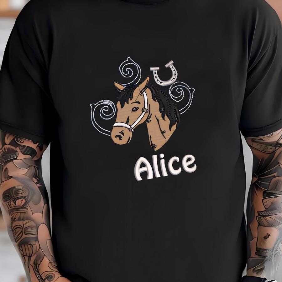 Personalized Horse Towel With Grommet And Hook Add Name Custom  T-shirt
