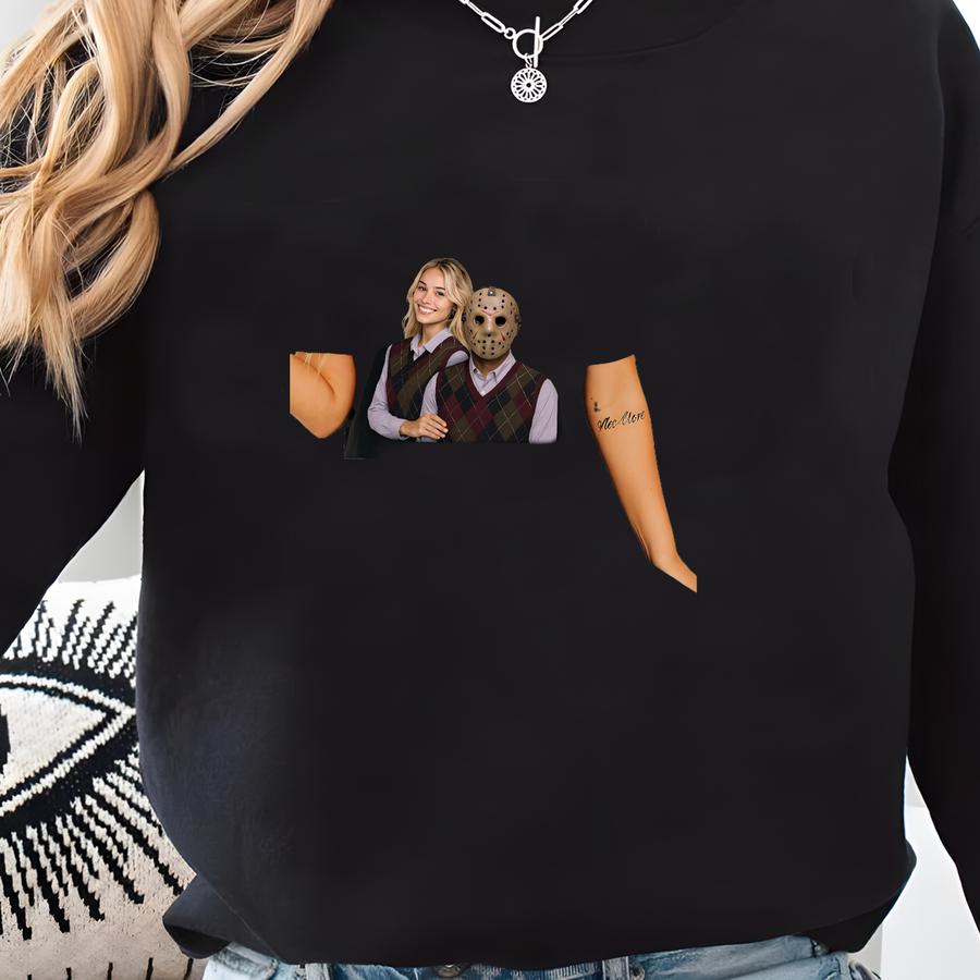 Custom Halloween Photo Shirt • Upload Your Picture • Horror Movie Tee • Personalized Slasher Hoodie Sweatshirt Sweatshirt