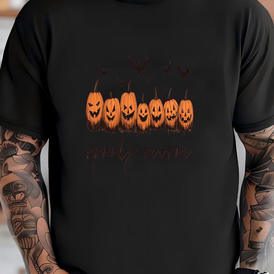 Cute Spooky Season Pumpkin Sweatshirt,halloween Sweatshirt, Womens Halloween Sweatshirt, Cute Fall Sweater, Gift For Halloween T-shirt