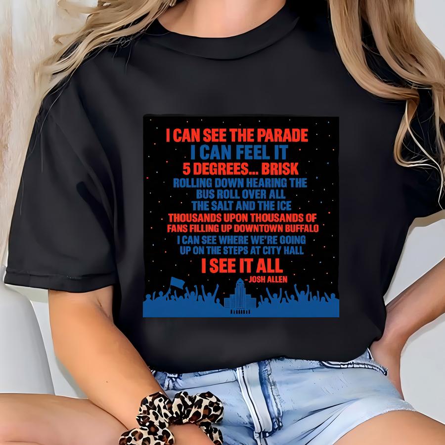 Buffalo Parade Tee, Unisex Hoodie, Sports Fans, Unique Souvenir, Buffalo Football, Farewell Season, Inspirational Quote T-shirt