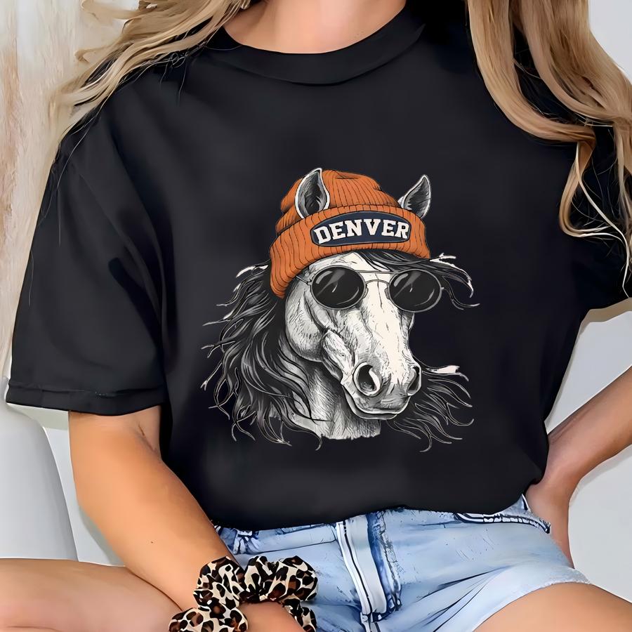 Denver Football Vintage Mascot Sweatshirt, Retro Denver Football Crewneck Shirt, Broncos Football Fans Gift, Sunday Football T-shirt