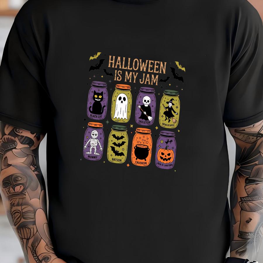® Cute Halloween Is My Jam Hoodie, Halloween Girly Shirt, Cute Halloween Women Gift T-shirt