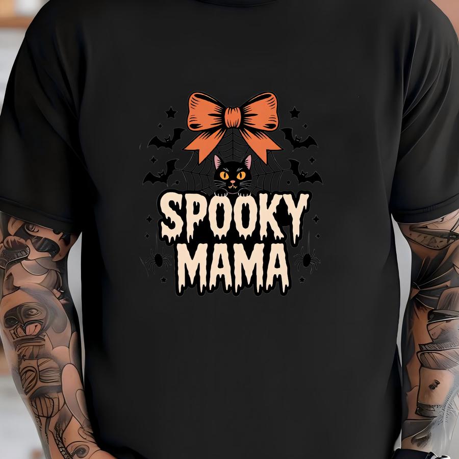 ® Popular Spooky Mama Halloween Hoodie, Cute Halloween Mama Shirt, Popular Halloween Mama Gift T-shirt