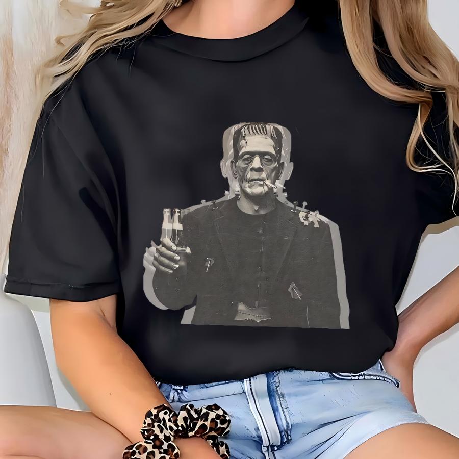 Frankenstein Halloween Shirt, Frankenstein Monster Hoodie, Halloween Horror Tshirt, Halloween Gift, Shirt, Spooky Season T-shirt
