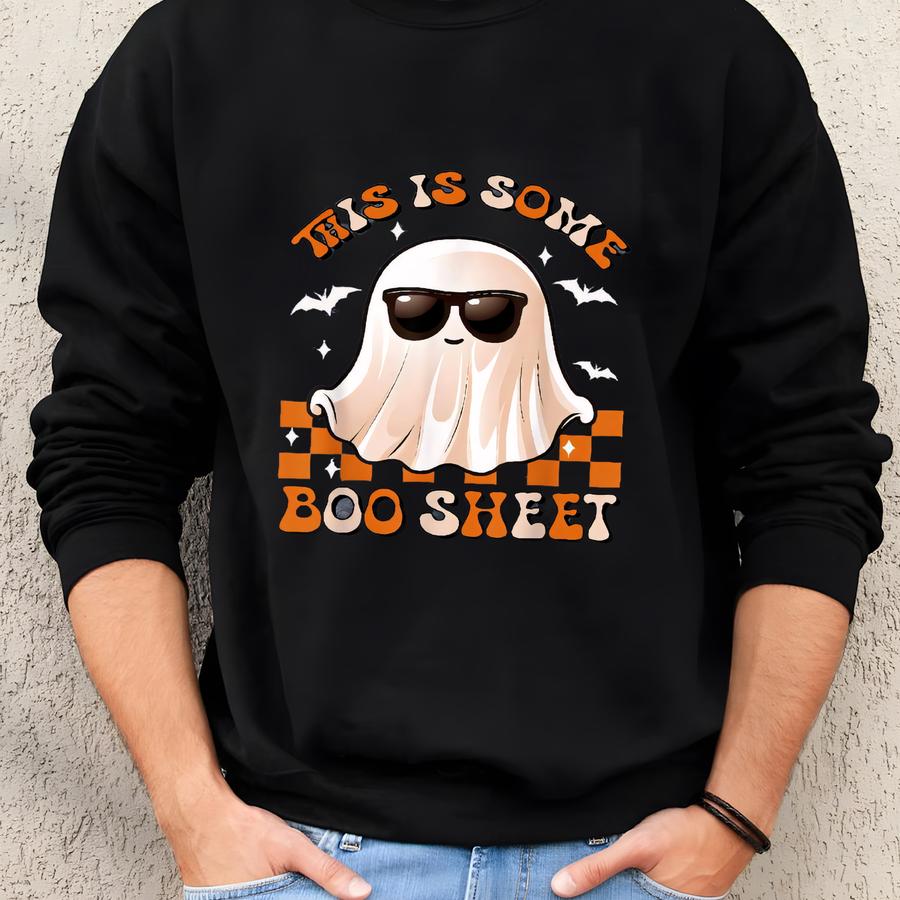 This Is Some Boo Sheet Ghost Hoodie, Halloween Party Hoodie, Halloween Funny Ghost Gift Hoodie, Cute Spooky Season, Halloween Gift For Women Sweatshirt