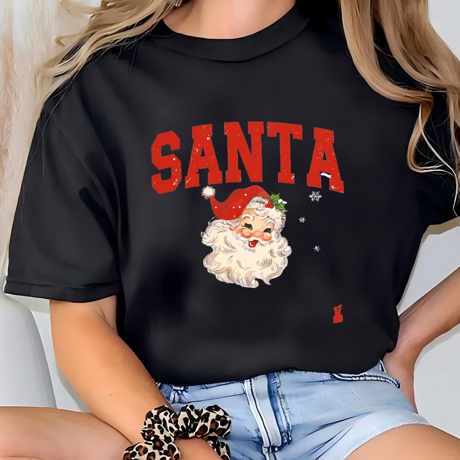 ® Santa University Hoodie, Santa University Long Sve Shirt, Santa Claus Tee, Christmas Gift, Retro Christmas Shirt T-shirt