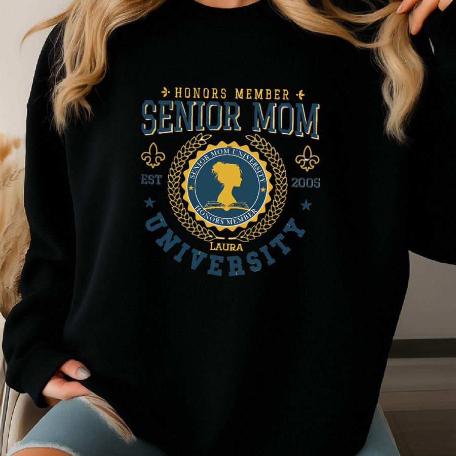Senior Mom Sweatshirt,graduation 2026 Custom Name Year Shirt, Class Of 2026 Mom, Senior 2026, Senior Basketball, Graduation, Volleyball Mom Sweatshirt
