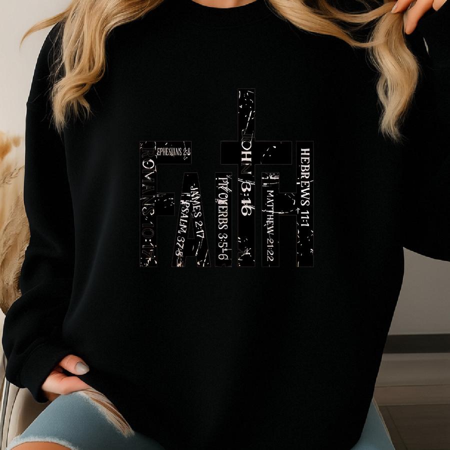 Christian Shirt, Bible Verse Tshirt, Religious Outfit, Faith T Shirt, Christian Cross Graphic Tee, Scripture Adult Shirt, Religious Clothing Sweatshirt