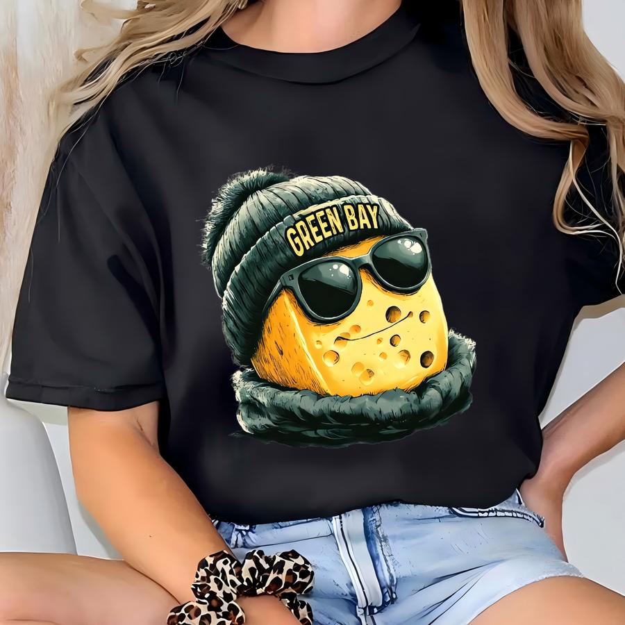 Green Bay Football Sweatshirt: Cheesehead Mascot, Vintage-inspired Fan Apparel T-shirt