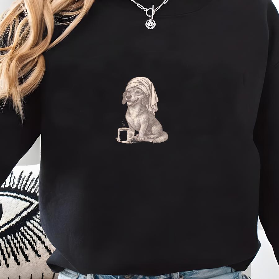 Dachshund Coffee Club Sweatshirt, Short-haired Dachshund Sweatshirt, Dachshund Dog Mom Gifts, Doxie Dog Sweatshirt, Dachshund Mom Sweatshirt Sweatshirt