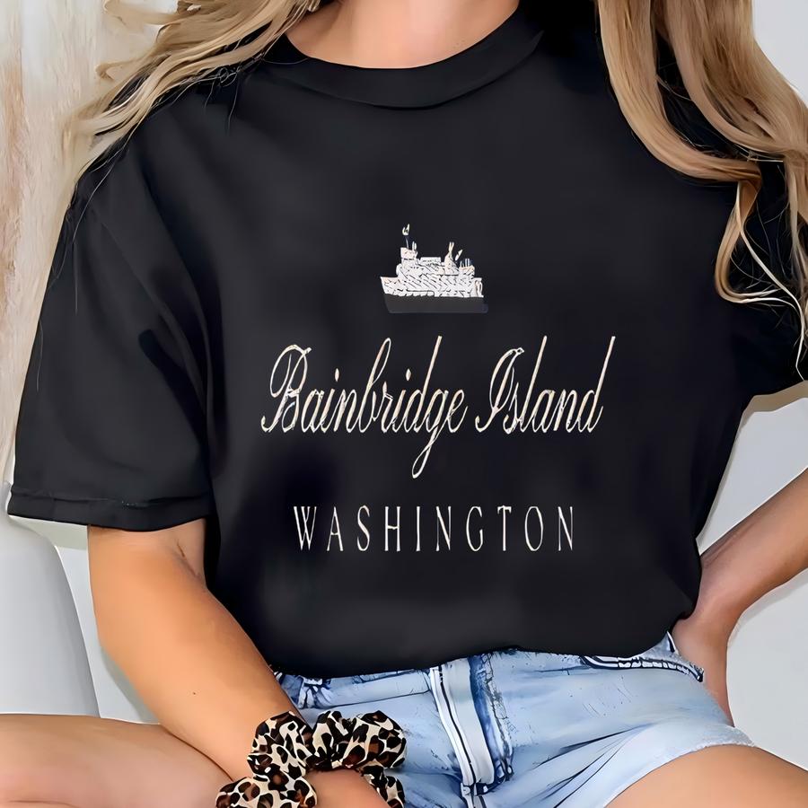 Bainbridge Island Sweatshirt: Seattle Ferry Crewneck T-shirt