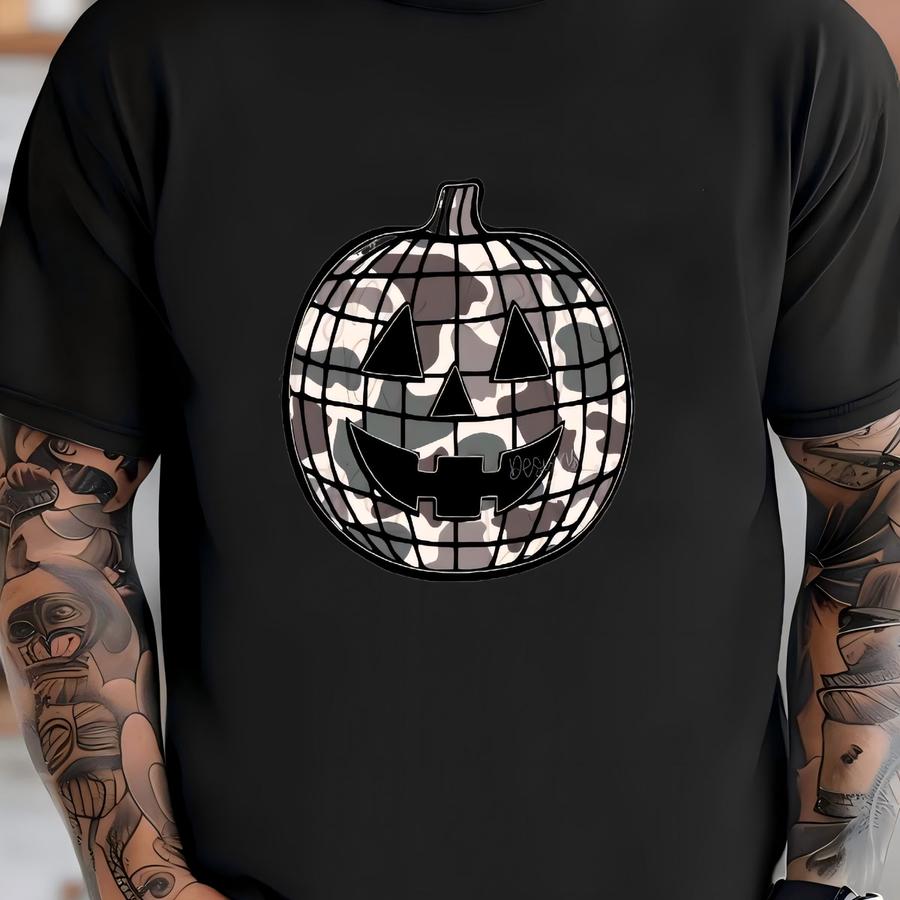 Camo Pumpkin Png, Halloween Png, Name Plate, Plaque, Applique, Digital Download, Kids Graphic, Fall, Country, Boy, Spooky Season, Pumpkin T-shirt