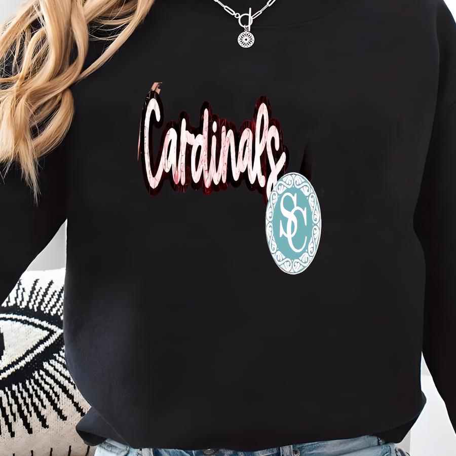 Cardinals Shirt,t Shirt, Long Sve, Cursive Cardinals Shirt, Cardinals Gameday, Cardinals Football, , Cardinals Womens Shirt Sweatshirt