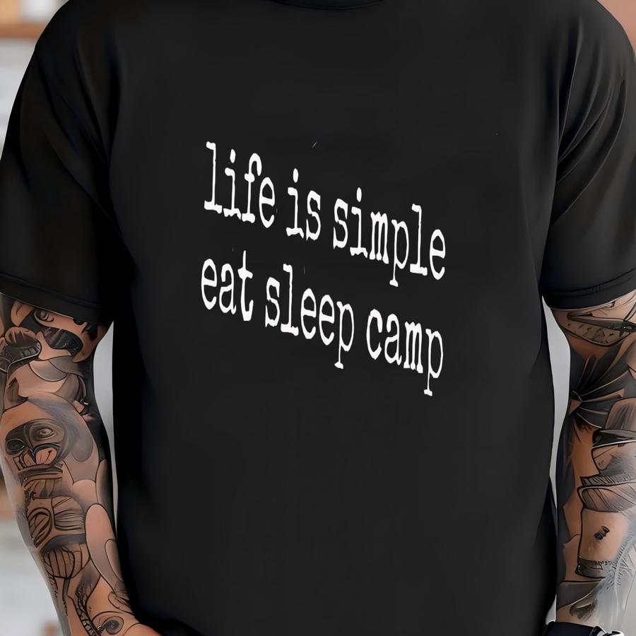 ® Camping Shirt, Life Is Simple Shirt, Eat Sp Camp Shirt, Outdoor Adventure Shirt, Camp Lover Tee, Nature Shirt, Camper T-shirt