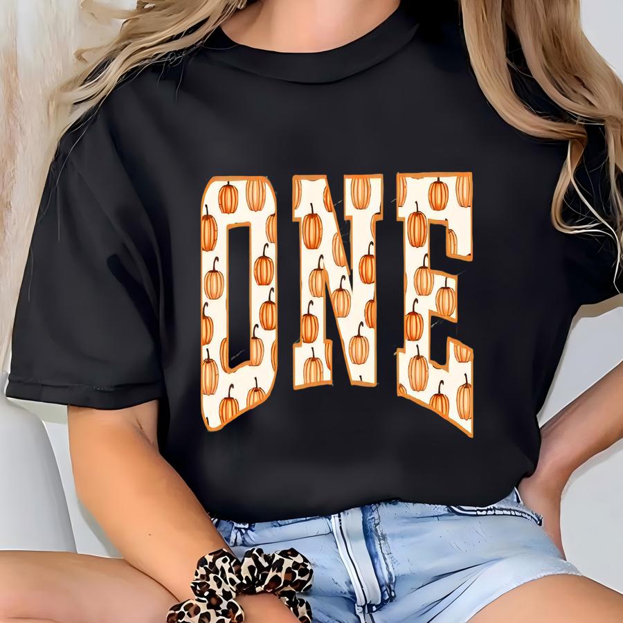 Pumpkin One Birthday Shirt – Fall First Birthday Outfit T-shirt