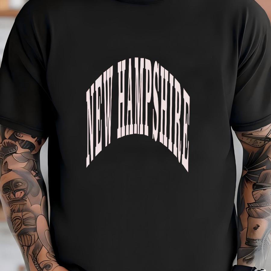 Retro New Hampshire Sweatshirt: Oversized Vintage Crewneck T-shirt