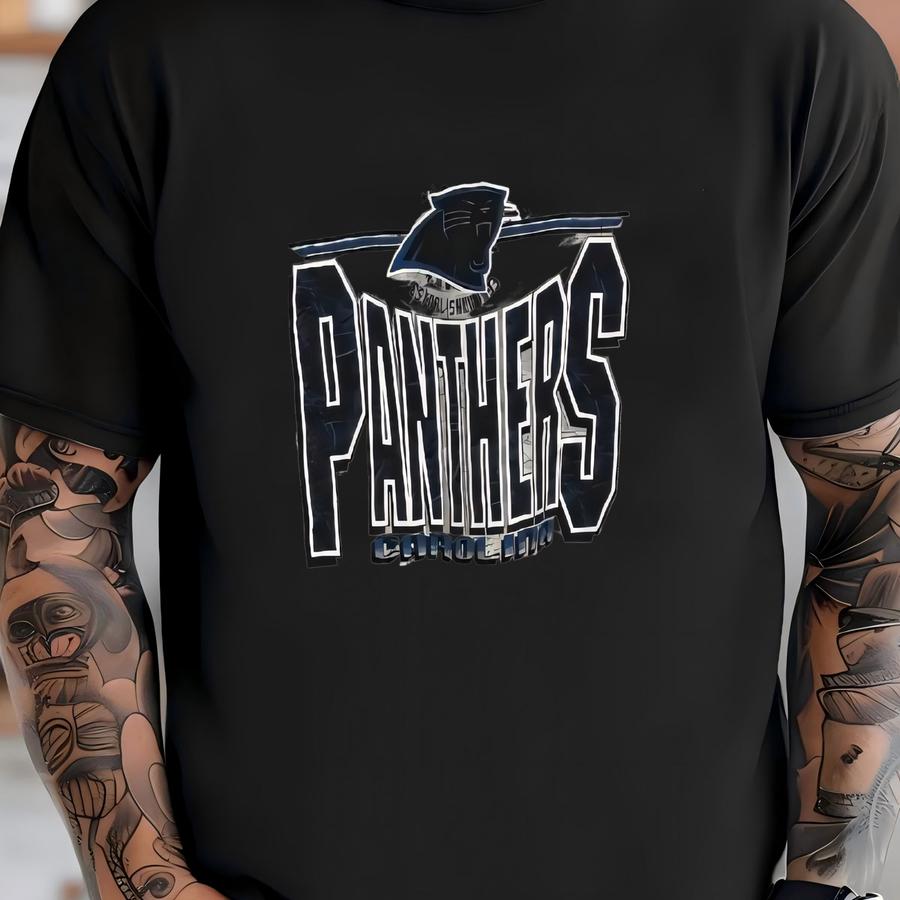 Vintage 90s Carolina Panthers Gray Sweatshirt Large Carolina Panthers Big Logo Sweater Carolina Panthers Football Sport Team Pullover Size L T-shirt