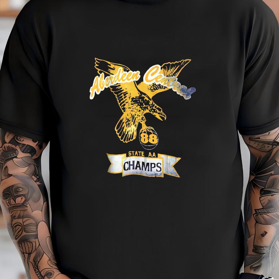 Vintage 90's Heavy Used Aberdeen Central State Blue Sweatshirt Large Aberdeen Central State Champs Spell Out Big Logo Sweater Jumper Size L T-shirt