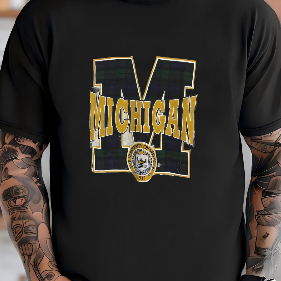 Vintage 90s University Of Michigan Gray Sweatshirt Large Michigan Wolverines Ncaa Football Spell Out Logo Sweater Michigan University Size L T-shirt