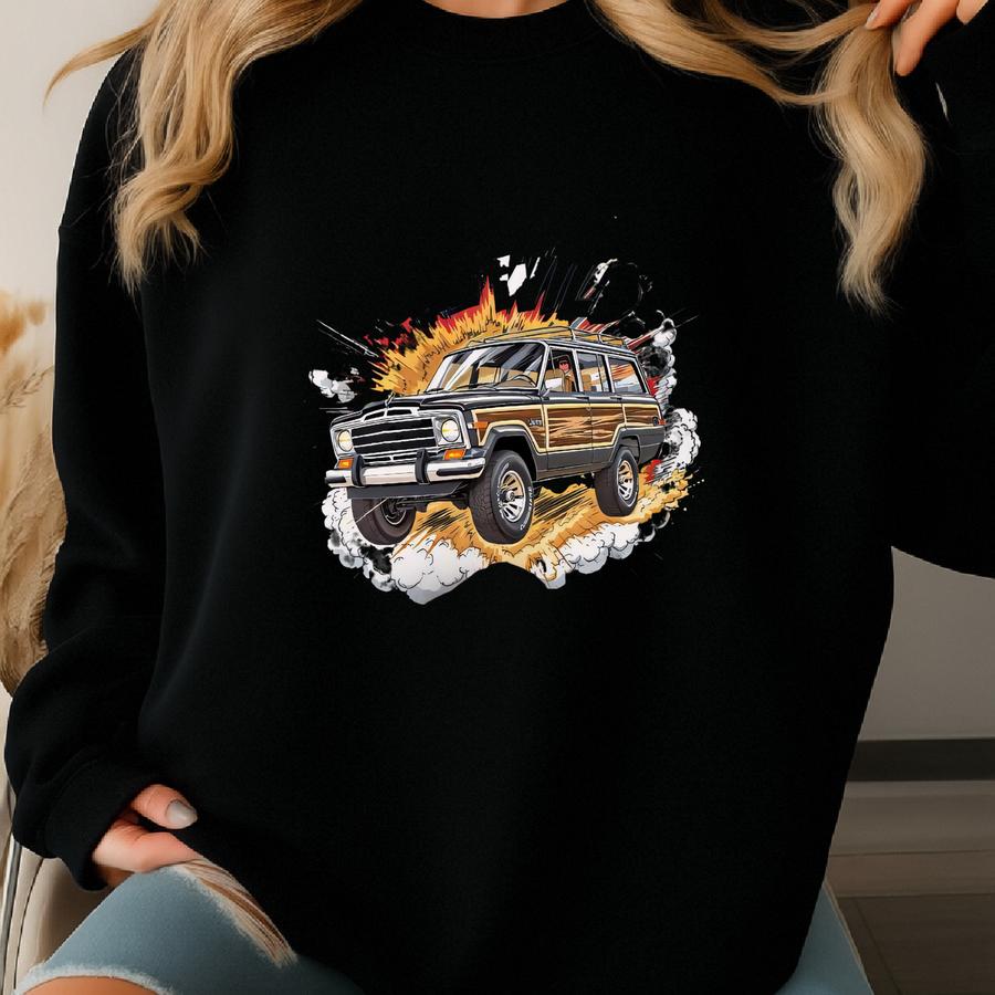 Grand Wagoneer Sticker: Vintage Suv Car Art Decal Sweatshirt