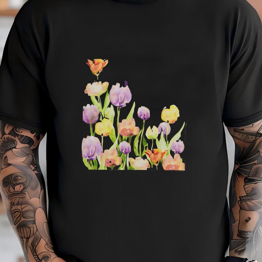Floral Birthday Card For Her Flower Birthday Card For Wife Happy Birthday Card For Her Tulip Greeting Card Cute Spring Bloom Birthday Card T-shirt