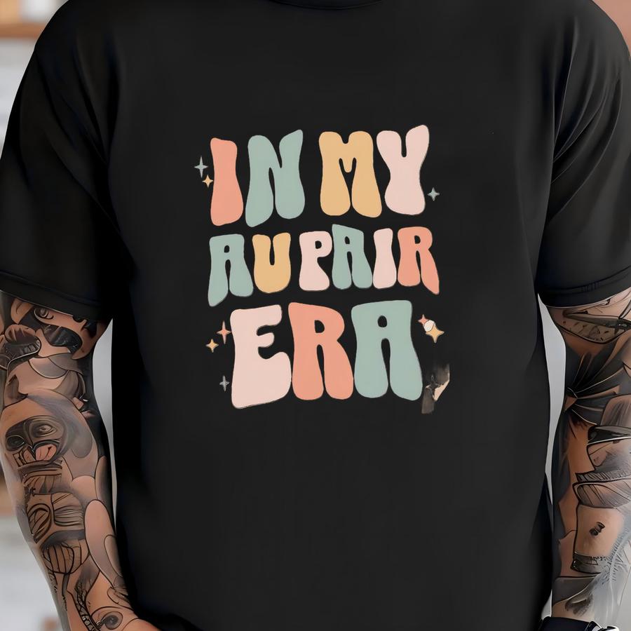 Au Pair Gift,au Pair Era Comfort Color Long Sve Shirt, In My Aupair Era Shirt, Nanny Gift, Welcome Gift For Aupair,au Pair Life T-shirt