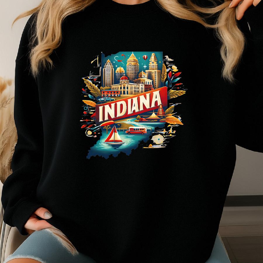 A State T-shirt, A Apparel, A Road Trip, A Gift Idea, A Souvenir, A State View Tee, Cute Midwest Tee Sweatshirt