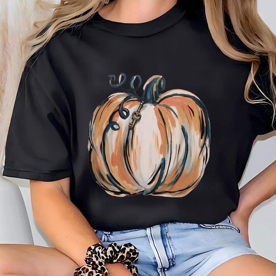 Watercolor Pumpkin Shirt, Colorful Pumpkin Shirt, Watercolor Pumpkins, Halloween Shirt, Autumn Shirt, Cute Fall Shirt, Gift For Halloween T-shirt