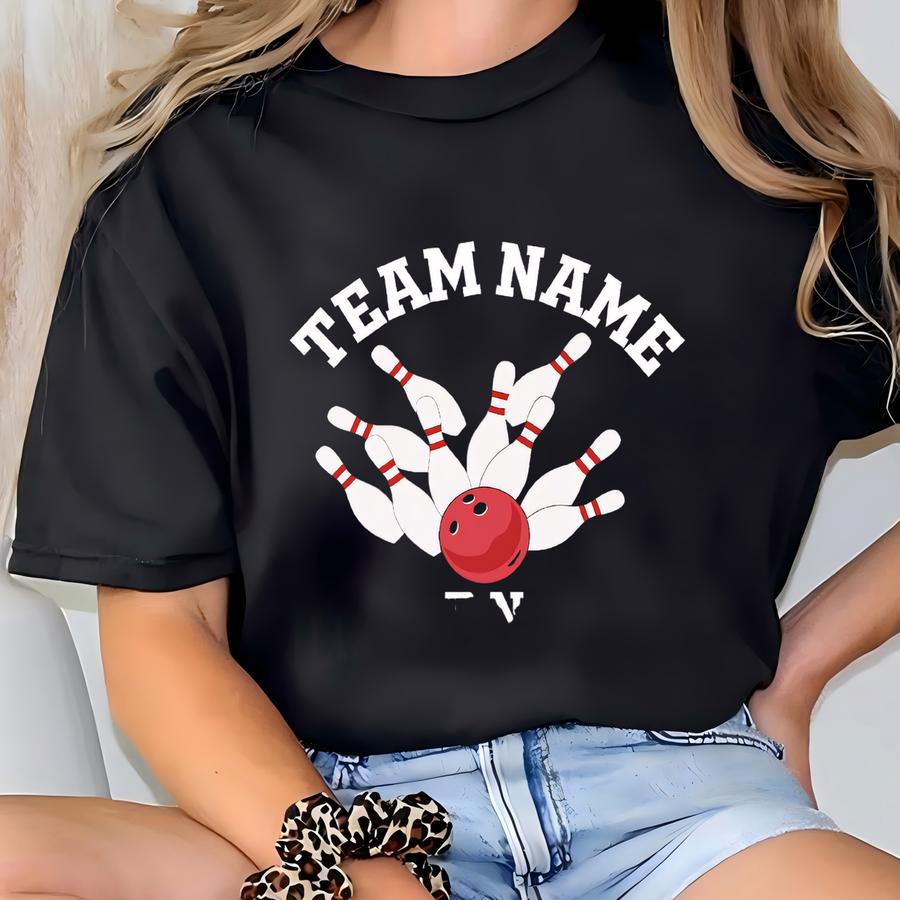 Custom Bowling Team Shirts: Personalized Bowling Ball Tee T-shirt