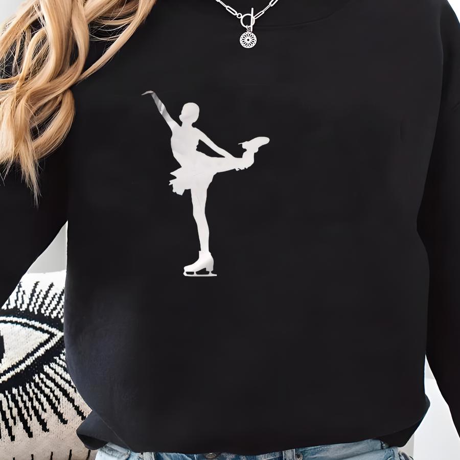 Funny Ice Skating Shirt: Skater Girl Tee - Unisex Stars Style Sweatshirt