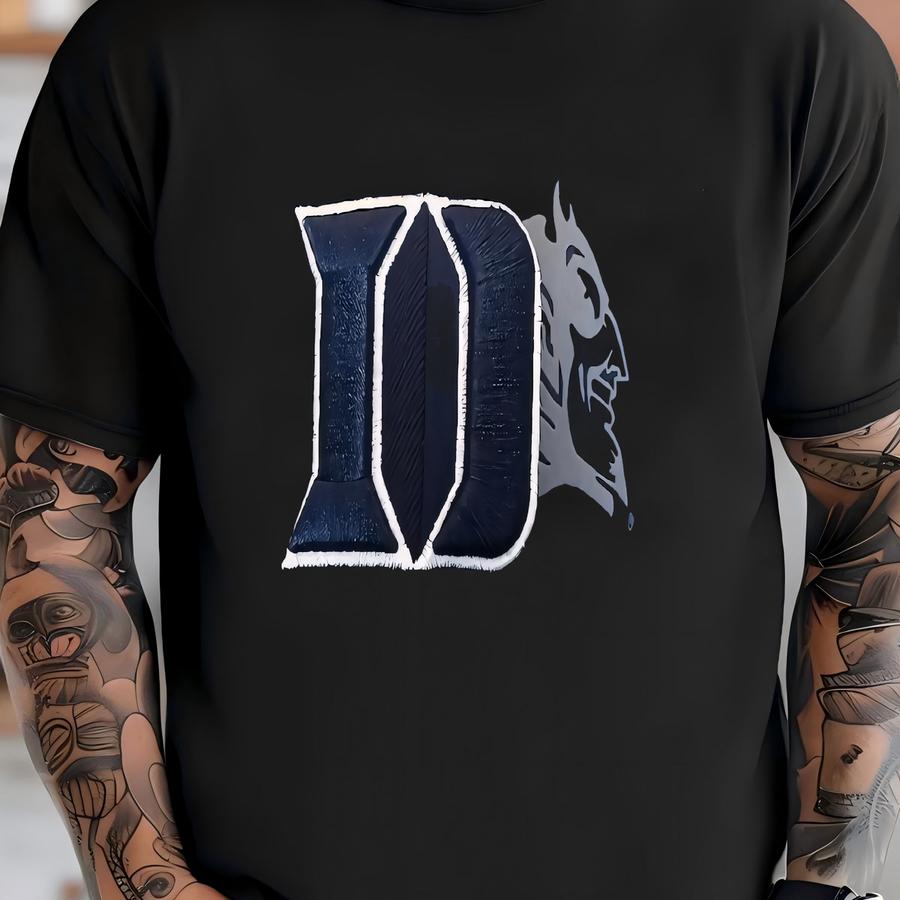 Vintage Duke Blue Devils Fitted Hat Cap 90s Dark Blue 3d Ncaa Retro T-shirt