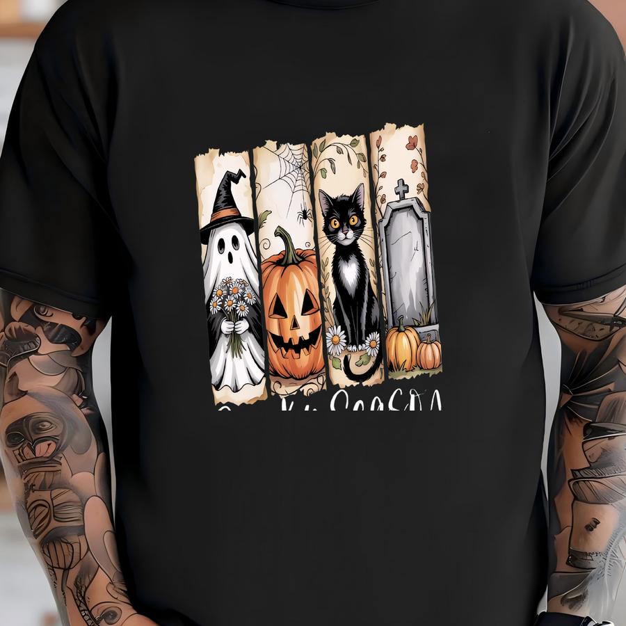 Popular Cute Halloween Spooky Season Sweatshirt, Halloween Spooky Season Ghost Sweatshirt, Halloween Gift T-shirt