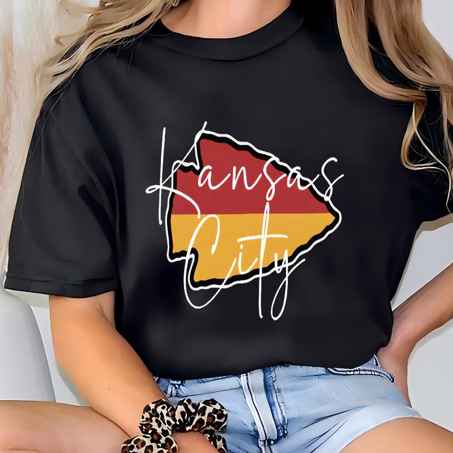 Arrowhead Kansas City Football Unisex Crewneck Sweatshirt, Love Kansas City, Kansas City Football Fan, Kc Spirit Wear, Sunday Football T-shirt