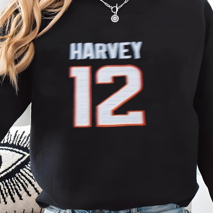 Rj Harvey #12 Sewn Stitched Custom Jersey Denver Blue All Adult Sizes Sweatshirt