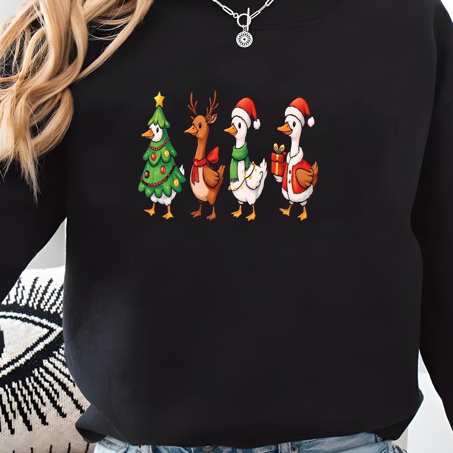 Just A Jolly Goose Sweatshirt Hoodie, Christmas Goose Shirt, Funny Christmas Sweatshirt, Cute Holiday Sweatshirt, Xmas Gifts Sweatshirt