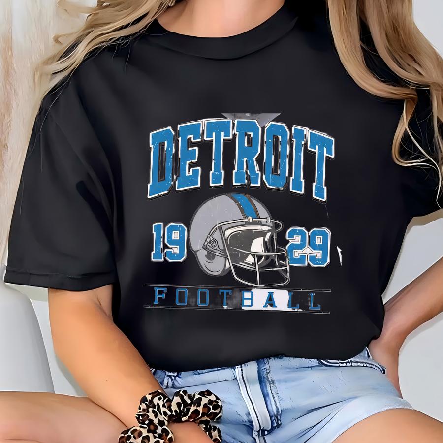 Detroit Football Sweatshirt And Hoodie, Lions Mascot Football Sweater, Detroit Football Fan Gifts, Game Day Shirts T-shirt