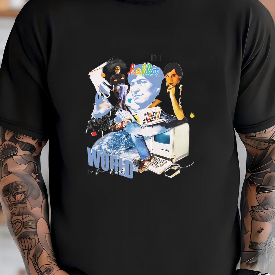 Vintage 90s Steve Jobs Shirt Homage Retro Classic Graphic Tee Bootleg Bestseller Unisex Music Sweatshirt Gift T-shirt