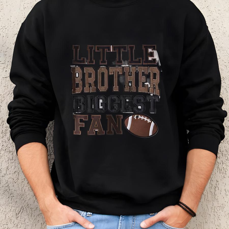 Personalized Football Brother Kids Sweatshirt, Little Brother Football, Game Day Shirt, Football Shirt, Football Kids Sweatshirt Sweatshirt