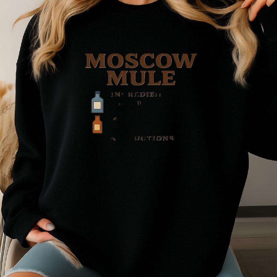 Moscow Mule Recipe Tee: Vodka Ginger Beer Cocktail Shirt Sweatshirt