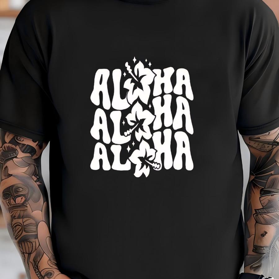 Aloha Sweatshirt, Hawaiian Vibes Sweatshirt, Beach Lover Outfit, Hawaii Tropical Crewneck, Island Life Gift, Island Vibes Sweatshirt T-shirt