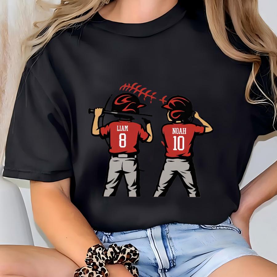 Custom Baseball Mom Hoodie: Personalized Name Number For Game Day T-shirt