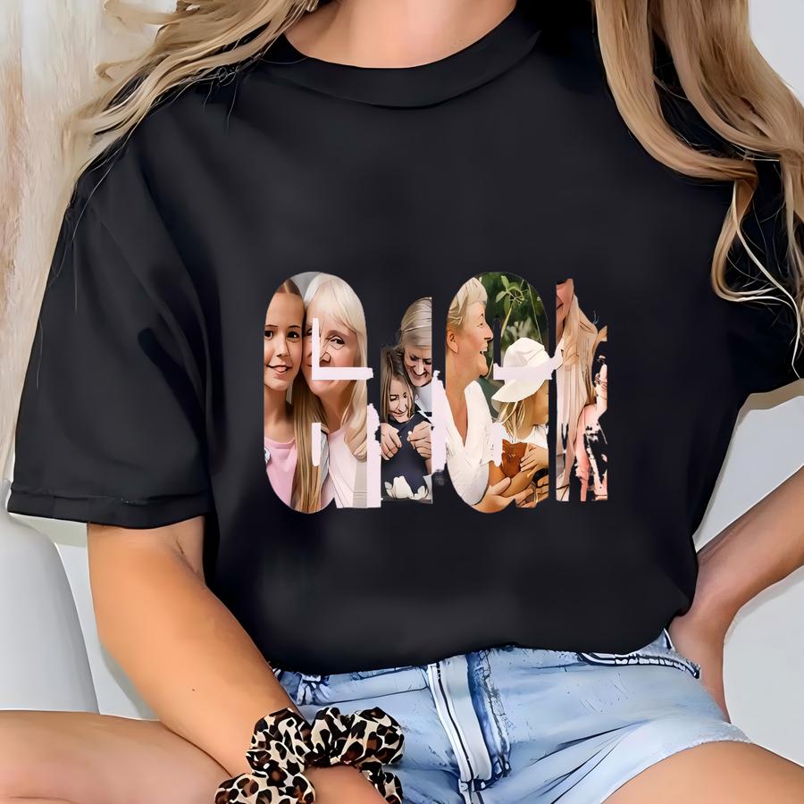 Custom Gigi Photo Collage Hoodie: Mother's Day Grandma Gift T-shirt