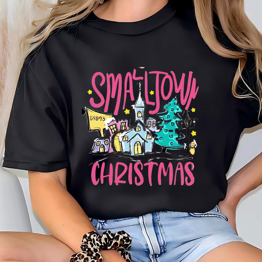 Custom Zipcode Small Town Christmas Sweatshirt, Funny Christmas Small Town Sweater, Christmas Custom Zipcode Sweat, Cute Christmas Gift T-shirt