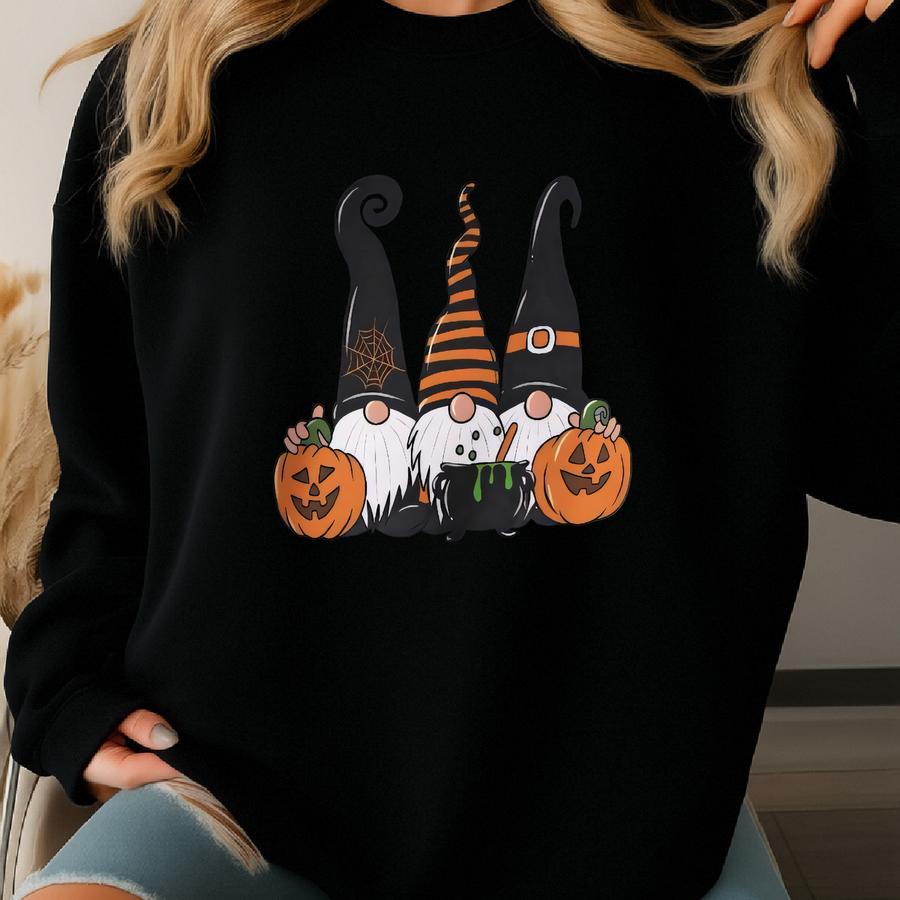 Halloween Gnome Sweatshirt: Spooky Pumpkin Season Crewneck Sweatshirt