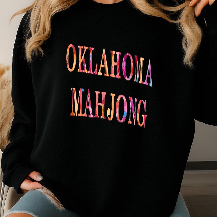 Oklahoma Mahjong Sweatshirt: Printed Sweatshirt Sweatshirt Oklahoma Mahjong Sweatshirt: Printed Sweatshirt Sweatshirt