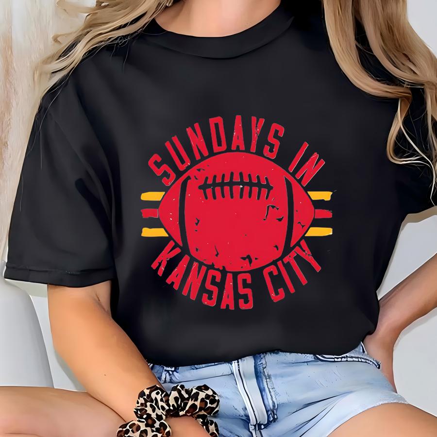 Toddler Kansas City Sweatshirt, Sundays In Kansas City Shirt, Youth Kansas City Football Shirt, Kansas City Gift, Retro Kansas City Crewneck T-shirt