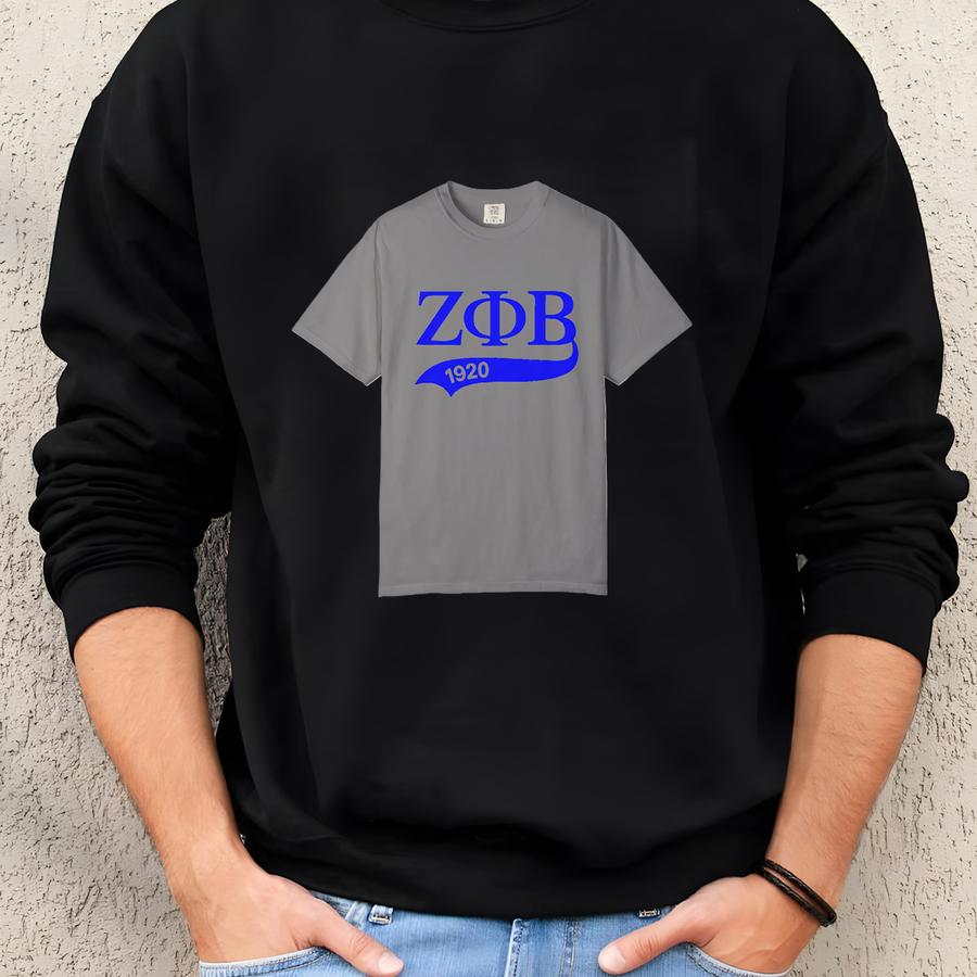 Zeta Sorority Garment-dyed T-shirt, Blue Tee, Greek Life Apparel, College Sorority Clothing, Unique Gift Idea Sweatshirt