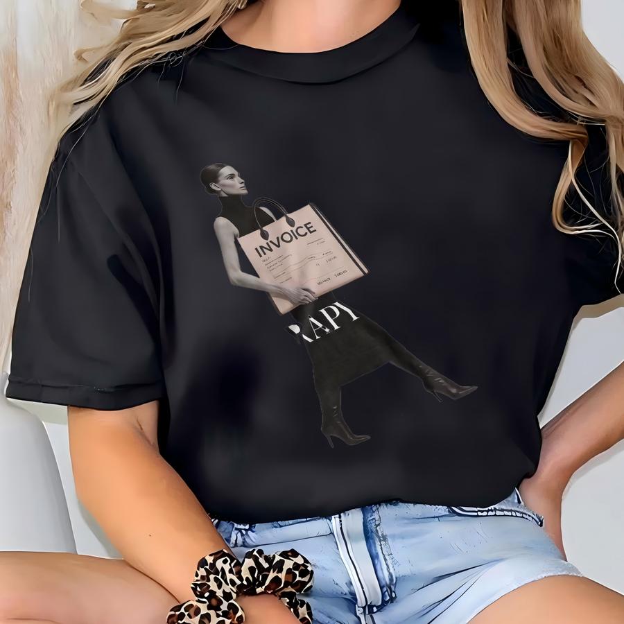 Therapy Bills Graphic Tee | Editorial Fashion Style Shirt | Mental Health Statement Gift For Women T-shirt