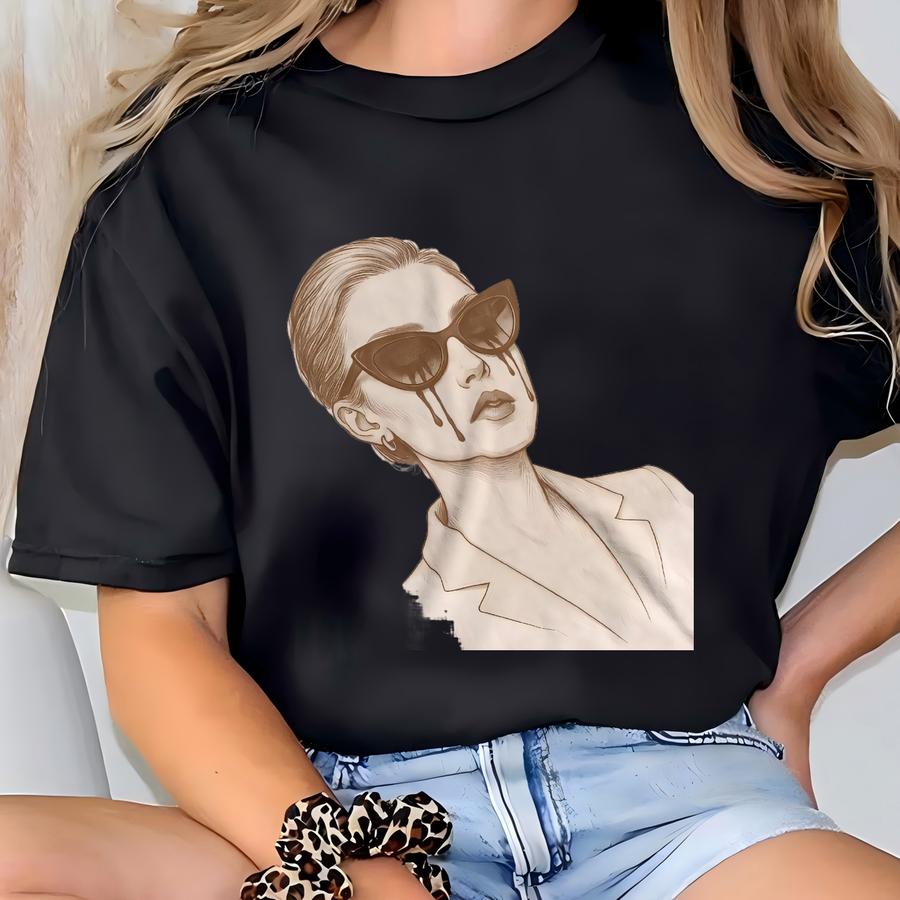 Crying In Public Graphic Tee | Fashion Sketch Aesthetic Shirt | Mental Health Statement Gift For Women T-shirt